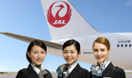 tripulación de cabina de japan airlines