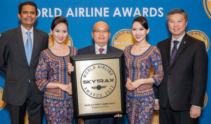 singapore airlines mejor tripulación de cabina del mundo 2022