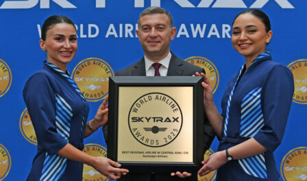 Aerolíneas de Azerbaiyán gana el premio a la mejor aerolínea regional de Asia Central y la CEI 2025