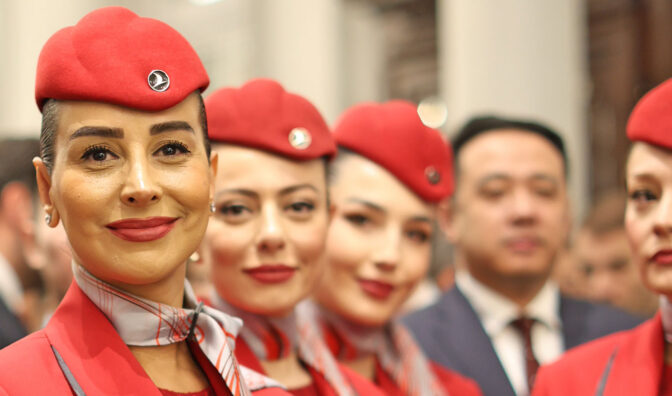 Tripulación de Turkish Airlines en los World Airline Awards