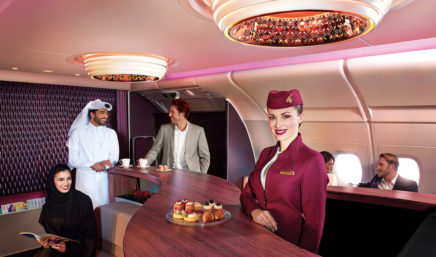 бортовой бар Qatar Airways