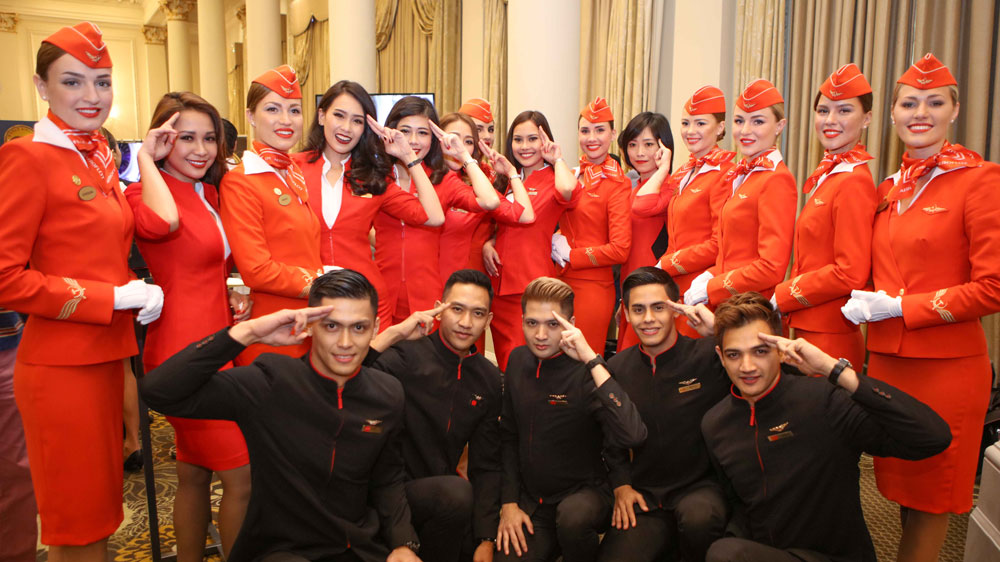 aeroflot and airasia cabin staff await the awards