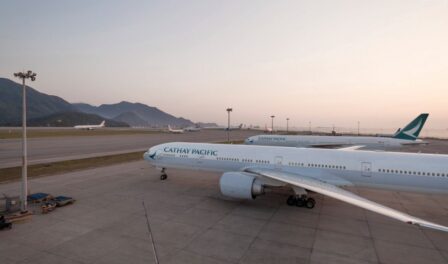 cathay pacific parked aircraft