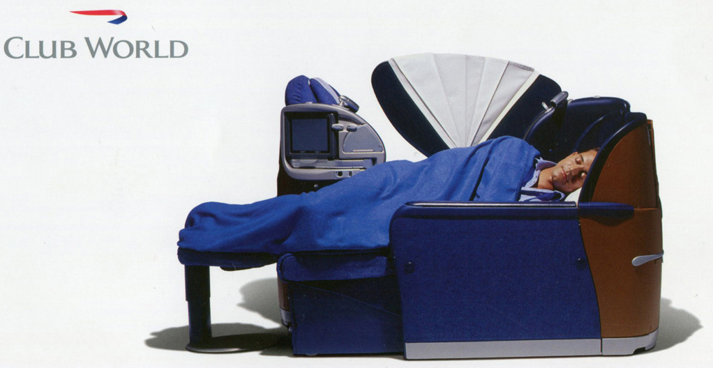 British Airways first full flat business class seat